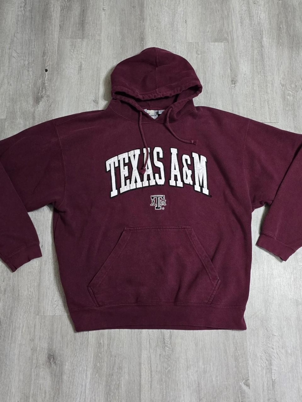 Vintage Y2K Texas A&M Aggies University Logo NCAA Maroon Hoodie 2000s Size XL